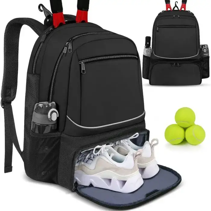 Sac à dos de tennis grande capacité, sac de sport pour raquettes, peut contenir 1 à 2 raquettes de t