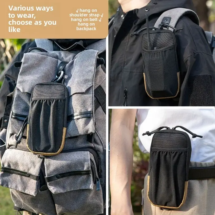 Sac de taille noir pour la randonnée en montagne