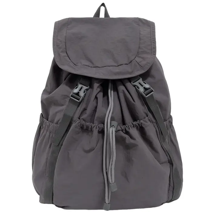 Sac à dos décontracté à cordon de serrage pour femmes, sac à dos plissé léger de grande capacité pou