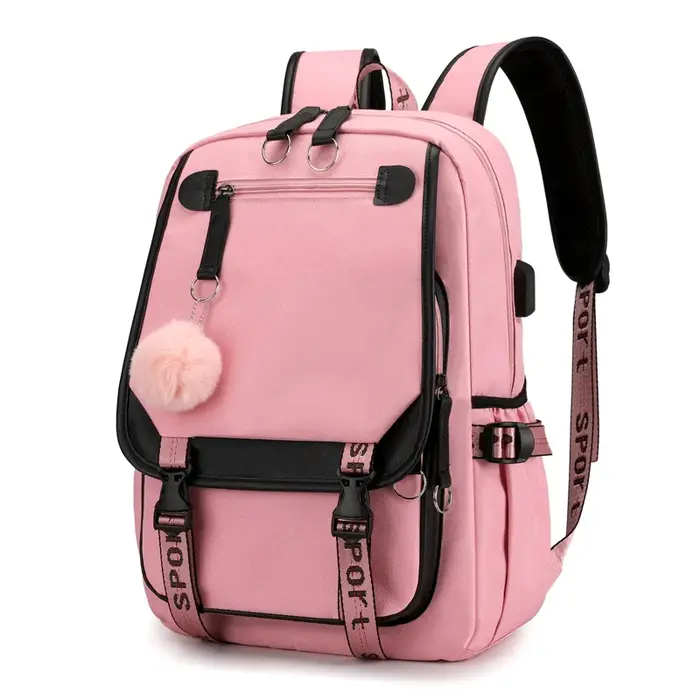Sacs à dos scolaires pour jeunes garçons filles sac à dos étudiants du collège Kawaii sac d'école Harajuku mode voyage sac à dos noir rose sac