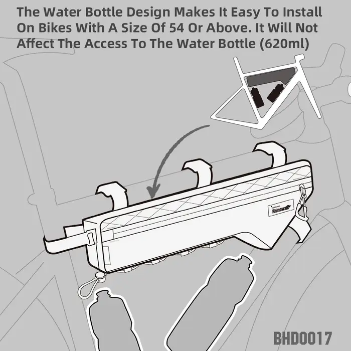 Rhinowalk sac de cadre de vélo résistant à l'eau pour gravier vtt