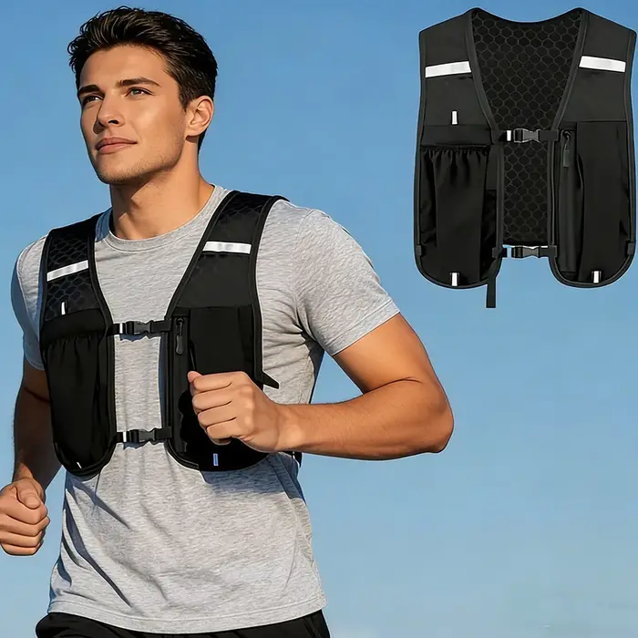 Gilet de course, sac à dos d'hydratation léger, sacs à dos de course respirants pour les sports de p