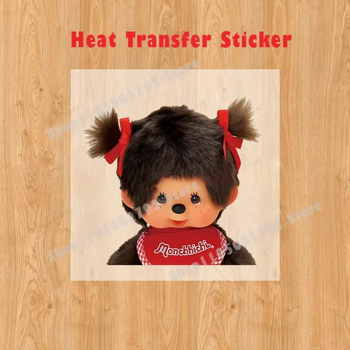 Sac fourre-tout en toile Monchhichi, sac à main mignon Kiki, sac de shopping amusant, pochette de tr