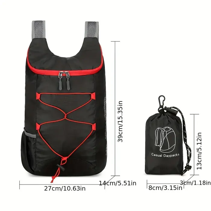 Petit sac à dos pliable ultra léger pour hommes et femmes
