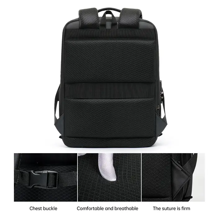 Sac à dos d'ordinateur extensible pour hommes, grande capacité, voyage d'affaires, sac à bagages, je