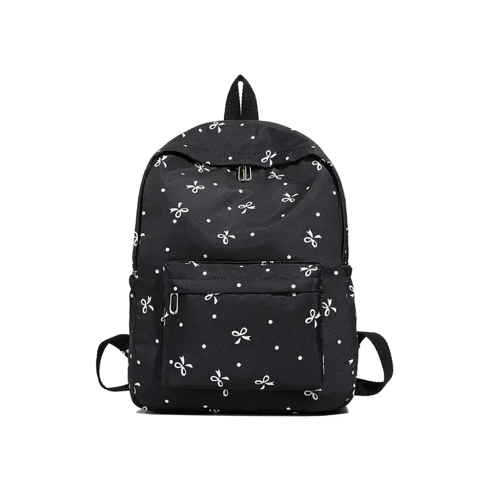 Sac à dos en nylon imprimé nœud papillon