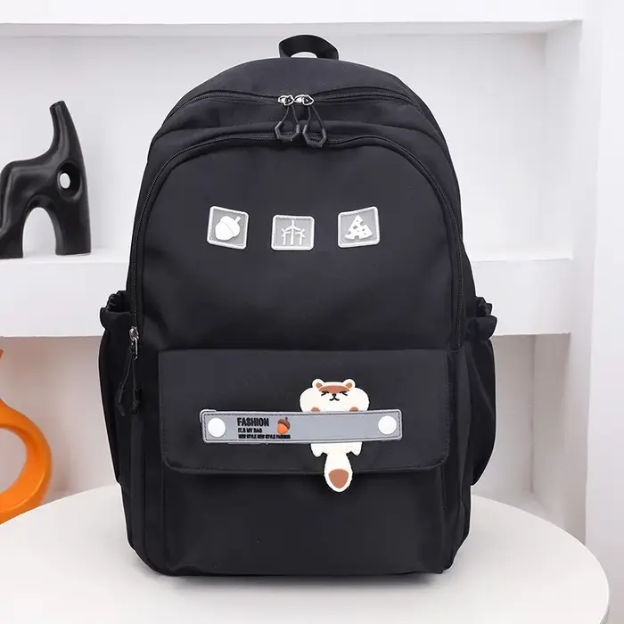Sac à dos imprimé Capybara de dessin animé pour femmes, sac à dos en tissu Nylon de grande capacité,