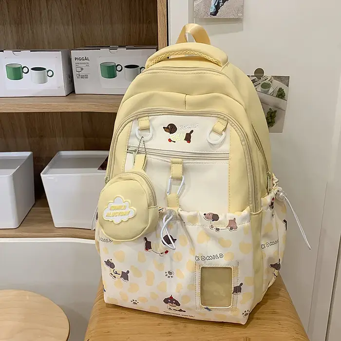Sac à dos tendance style universitaire pour adolescentes, sac d'école élégant pour collégiennes, lycéennes et étudiantes