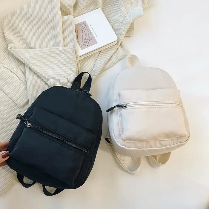 Sac à dos en Nylon Preppy Mini sacs d'école pour filles mignon petit voyage femmes sac à dos imperméable solide sac à dos décontracté sac à dos nouveau