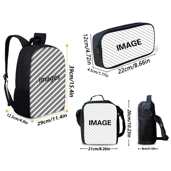 École enfant Cool populaire Jackboys Traviss Scotts sac à dos avec sacs à déjeuner