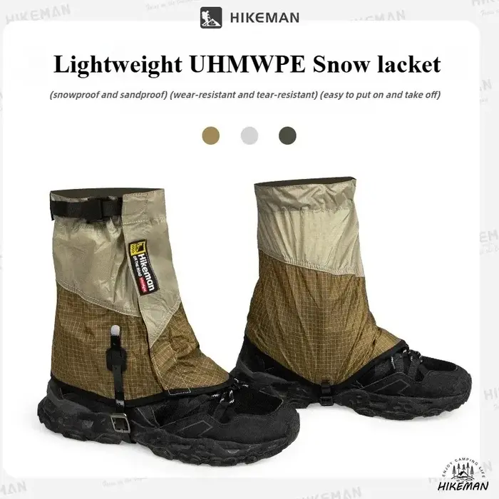 HIKEMAN 20D + UHMWPE guêtres de randonnée en plein air coupe-vent grandes couvre-jambes pour le Camping ski alpinisme et le Trekking dans le désert
