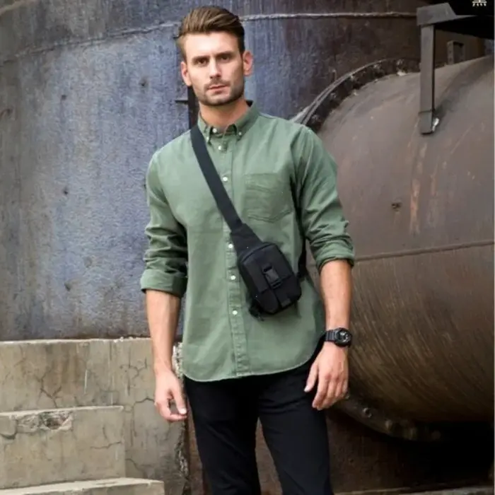 Sac de poitrine tactique militaire Trekking Pack EDC sac de sport sac à bandoulière sac
