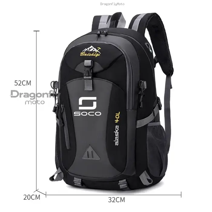Soco Logo sac à dos moto étanche randonnée léger Trekking pêche sac polochon pour Super