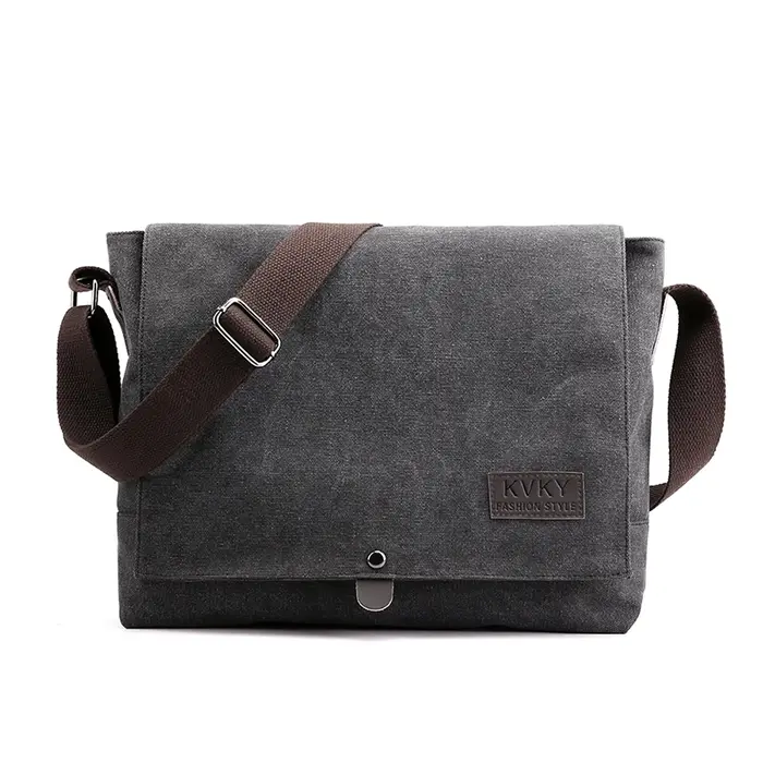 KVKY-Sac à Main en Toile pour Homme, Sacoche de Voyage de Bonne Qualité, Cartable d'Affaires