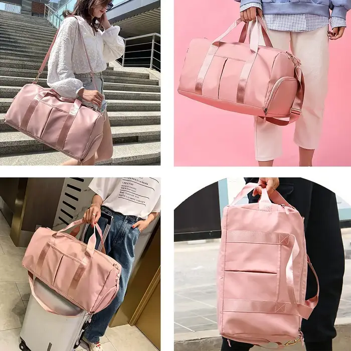 Sac de sport brodé personnalisé avec poches sèches et compartiment à chaussures