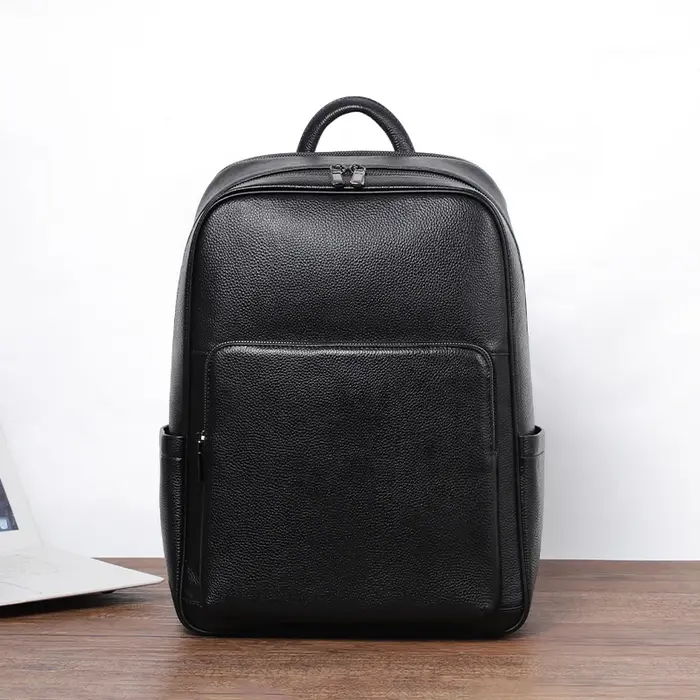 100% vache en cuir véritable hommes sacs à dos mode véritable cuir naturel étudiant sac à dos garçon