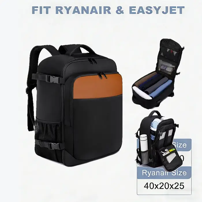 Geestock ryanair 40x25x20 sac à dos avion sac à dos de voyage multifonctionnel bagage de cabine étanche 14 "sac à dos pour ordinateur portable