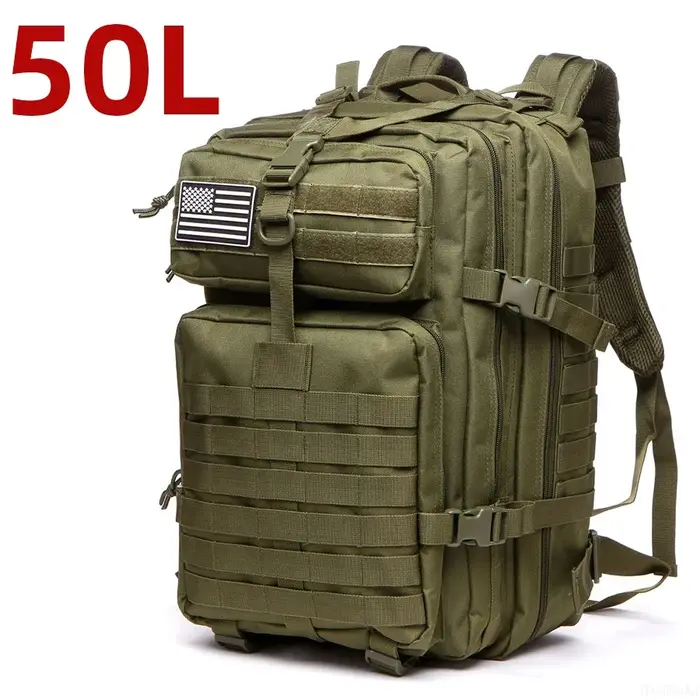 25L/50L robuste en Nylon imperméable à l'eau tactique sport Trekking pêche chasse Camping randonnée sac à dos sacs à
