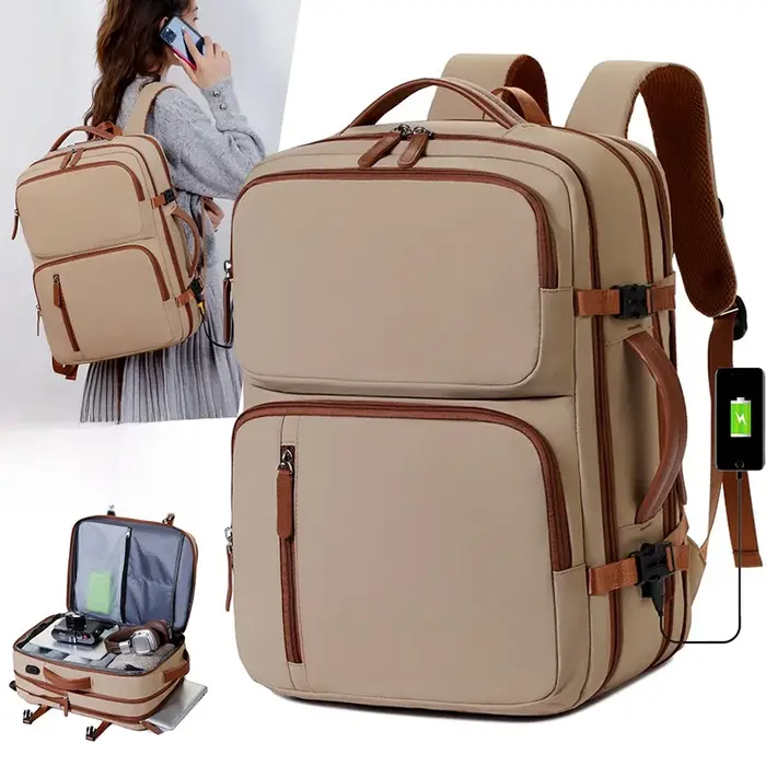 Sac à dos unisexe de grande capacité extensible, sac de voyage pour ordinateur portable, sac à bando