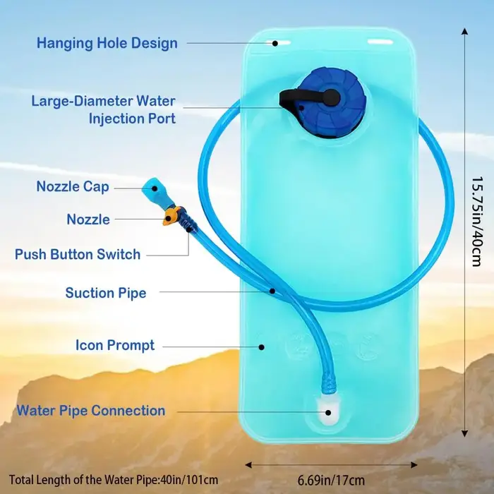 Sac à eau pour vélo, 2l