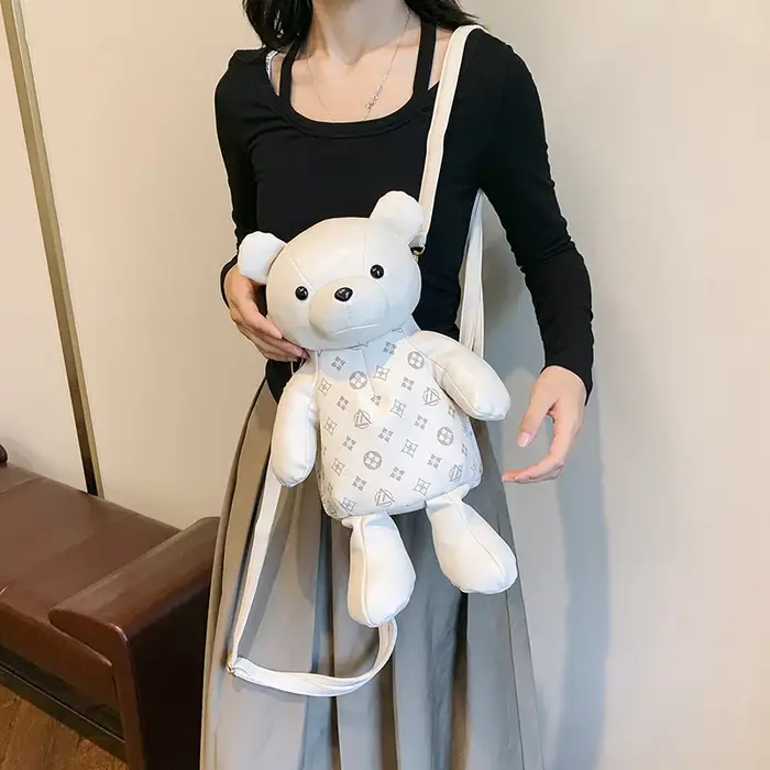 Nouveau Sac à Dos Designer 2026 pour Femme – Sac d'École Ours Mignon de Haute Qualité