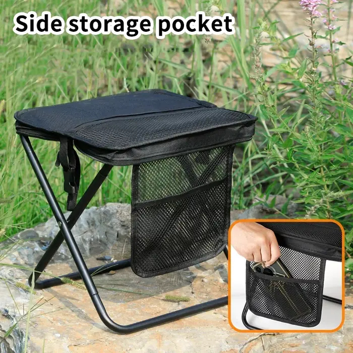 Tabouret pliant portable léger avec sac pour voyage, camping et randonnée