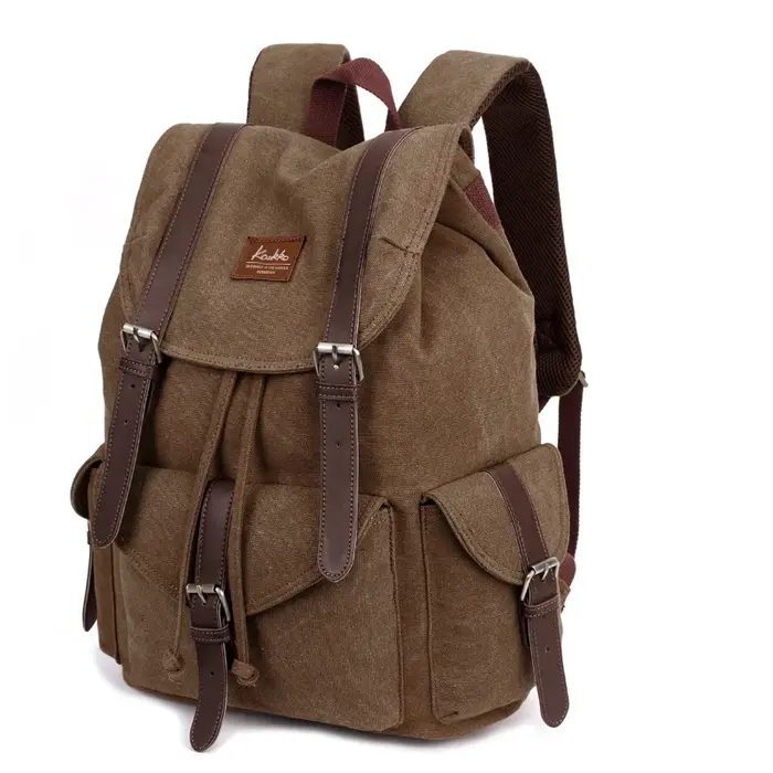 Sac à dos en toile rétro de style décontracté pour hommes