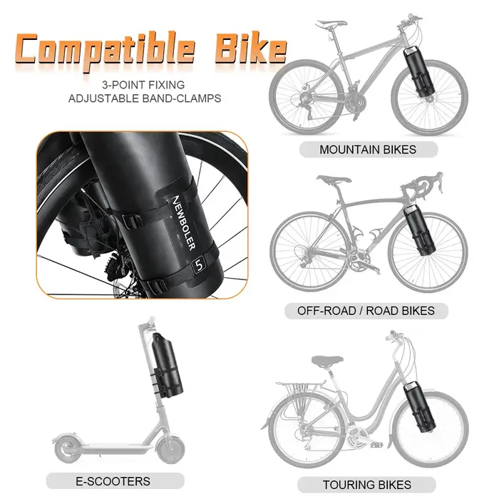 Sac de fourche de vélo étanche portable
