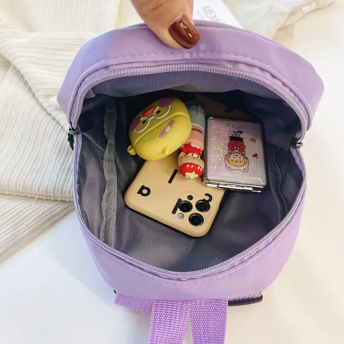 Sac à dos en Nylon Preppy Mini sacs d'école pour filles mignon petit voyage femmes sac à dos imperméable solide sac à dos décontracté sac à dos nouveau