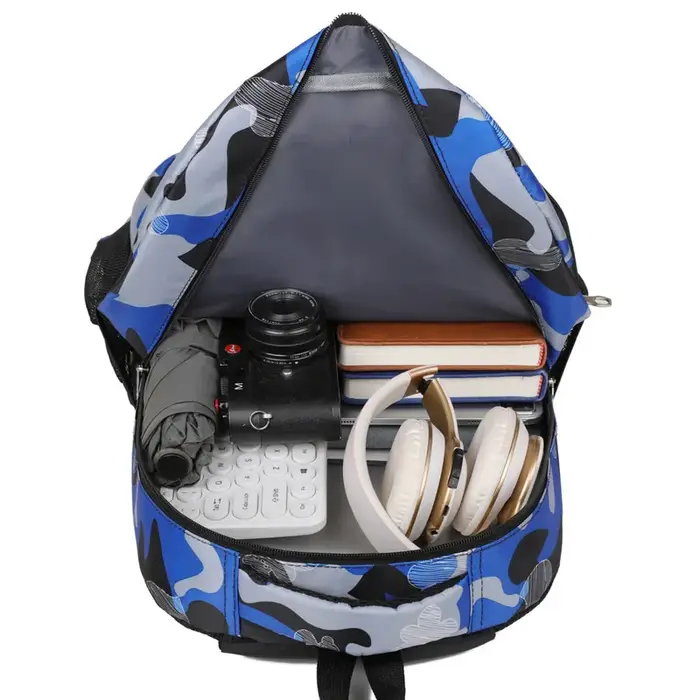 Mode personnalité Camouflage sac à dos décontracté grande capacité collège étudiant sac