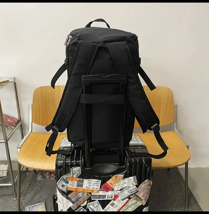 Sac à dos de sport noir rond pour hommes et femmes