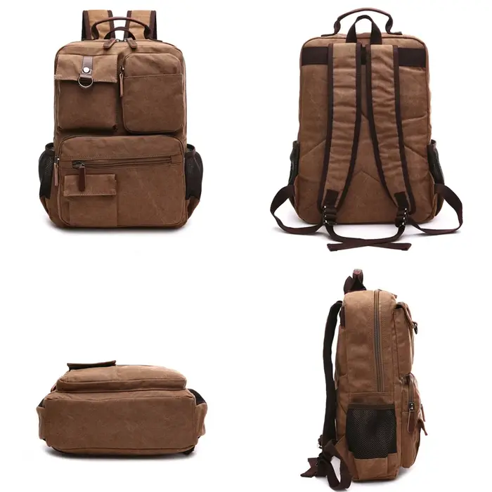 Hommes sac à dos pour ordinateur portable sac à dos toile sac d'école sacs à dos de voyage pour adolescent mâle sac à
