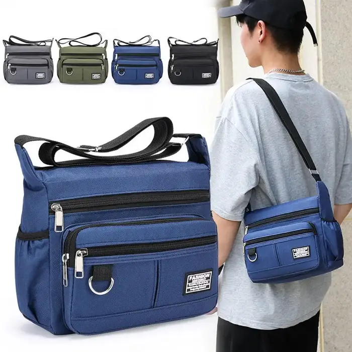 Oxford-Sac à Bandoulière Multicouche pour Homme