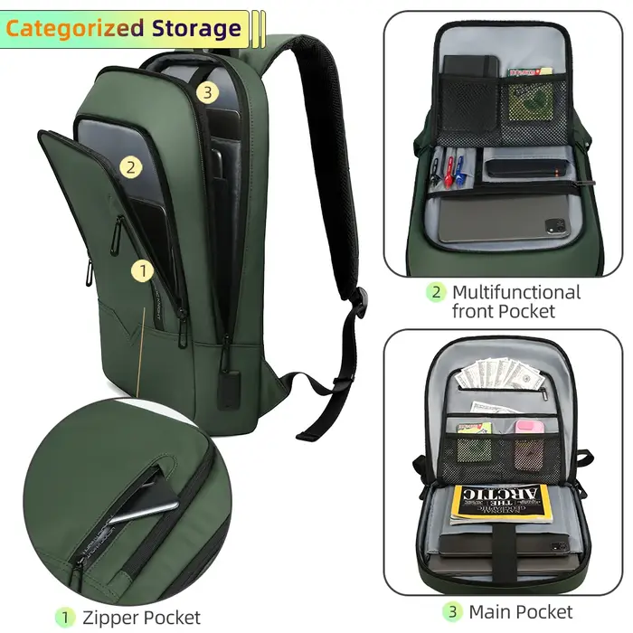 Sac à dos Heroic Knight pour hommes, sac à dos d'affaires mince pour tablette, sac à dos de voyage l