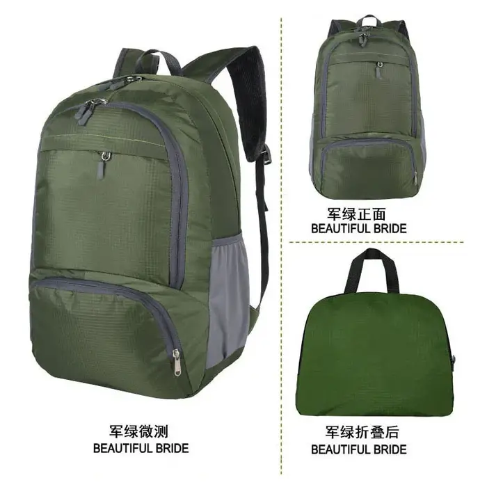 Sac à dos pliable sac d'alpinisme en plein air loisirs sport voyage sac pliant cartable étudiant