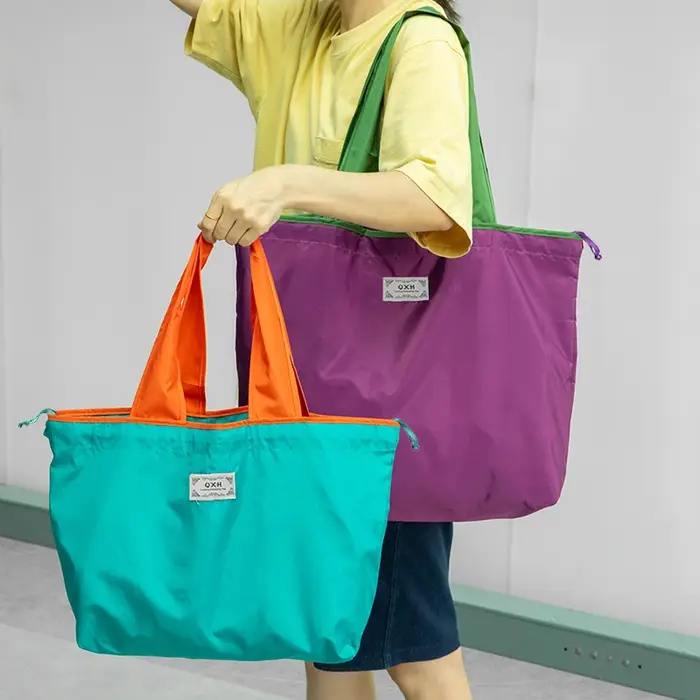 Sac de Shopping Pliable de Grande Capacité, 1 Pièce, pour Épicerie et Supermarché