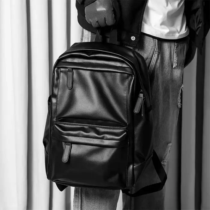Sac à dos pour homme en cuir PU