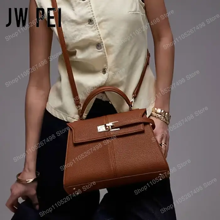 Sac à main Elise JW PEI pour femme, mini sac à main en cuir avec poignée supérieure, sac élégant pou
