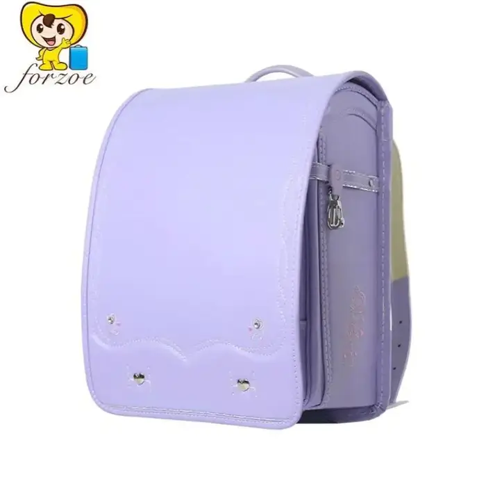 Sac à dos d'école de style japonais pour filles, cartable automatique, broderie, sac à livres en PU,