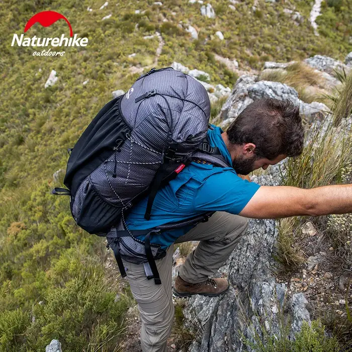 Naturehike Ultra Léger Sac À Dos 60 + 5L/40L Avec Cadre Étanche Voyage Grande Capacité Camping En Plein Air Randonnée Avec Housse De Pluie