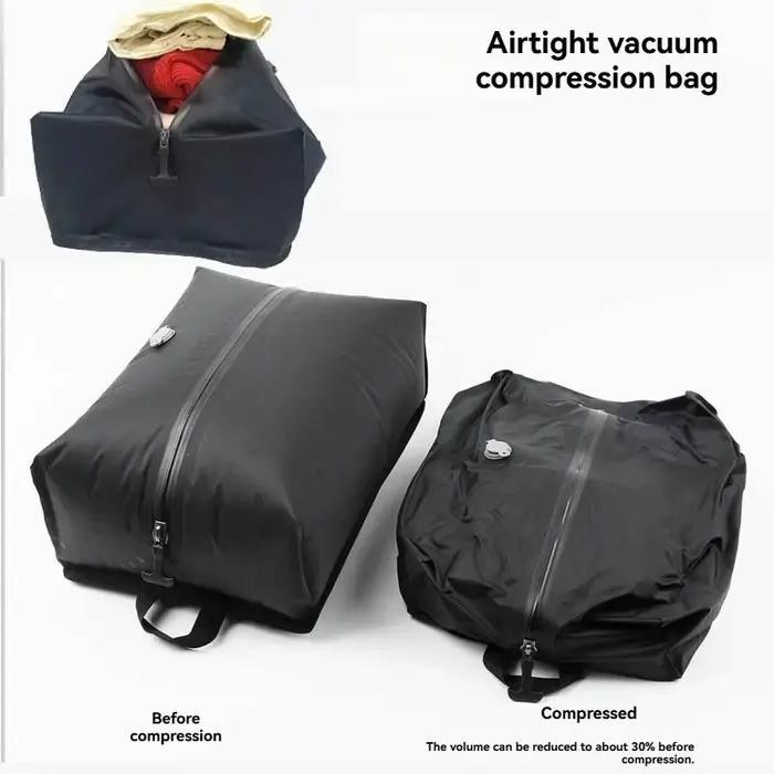Sac à dos de voyage à pompe à air intégrée scellé sous vide, sac à dos de voyage extensible, équipé
