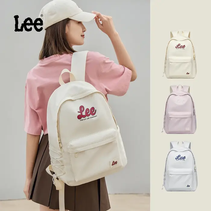 LEE Classics utilitaire grand sac à dos pour ordinateur portable femme homme blanc noir étanche lycéen collège adolescent livre sac cartable