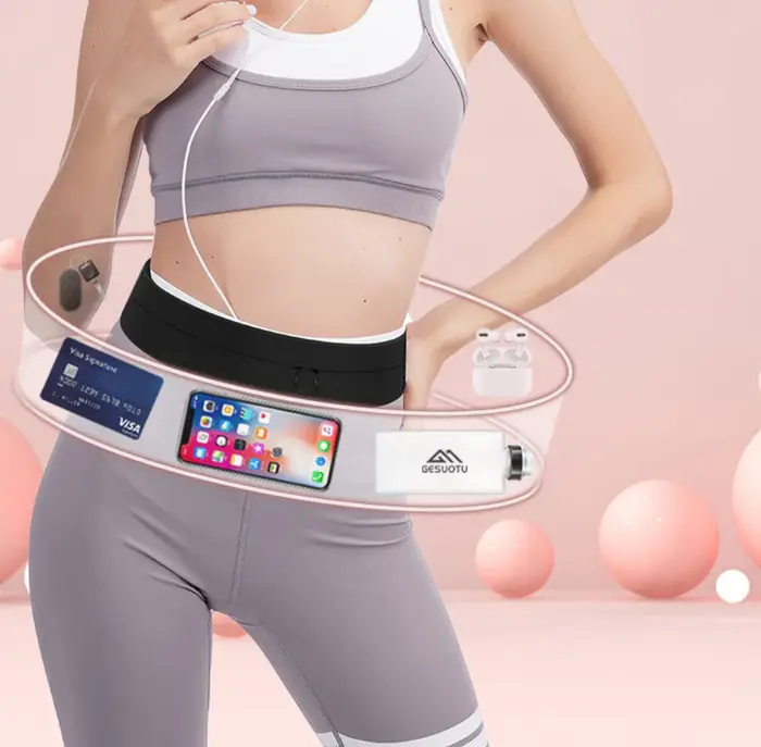 Sac de taille avec ceinture de course avec bouteille d'eau