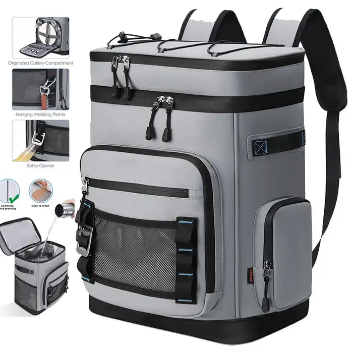 30L sac à dos isolé Camping pêche Pack garder les aliments chaud froid déjeuner sac à dos étanche en plein air voyage plage pique-nique sac thermique