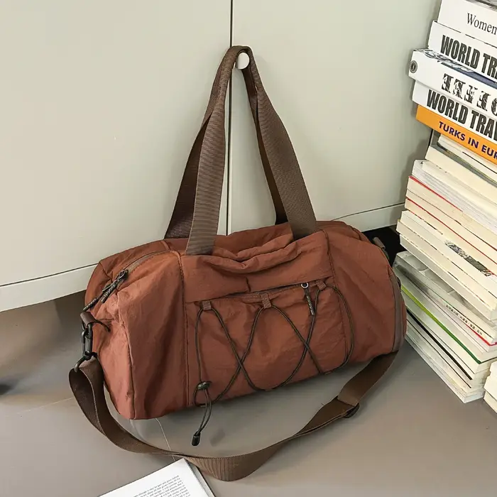 Sac de voyage de grande capacité pour femme, cartable léger, sac de sport à bandoulière, compartimen