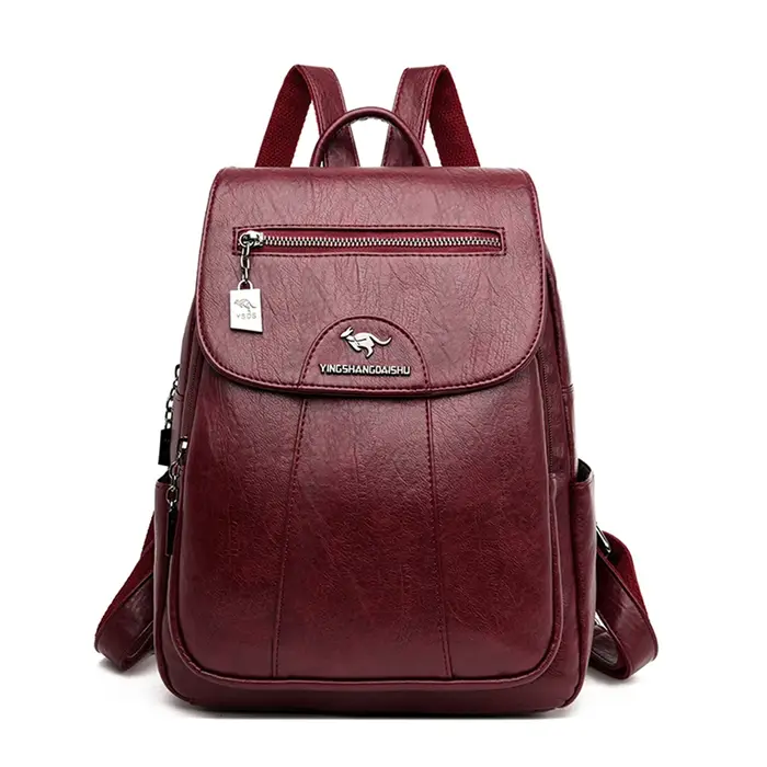 Sac à dos en cuir souple pour femmes