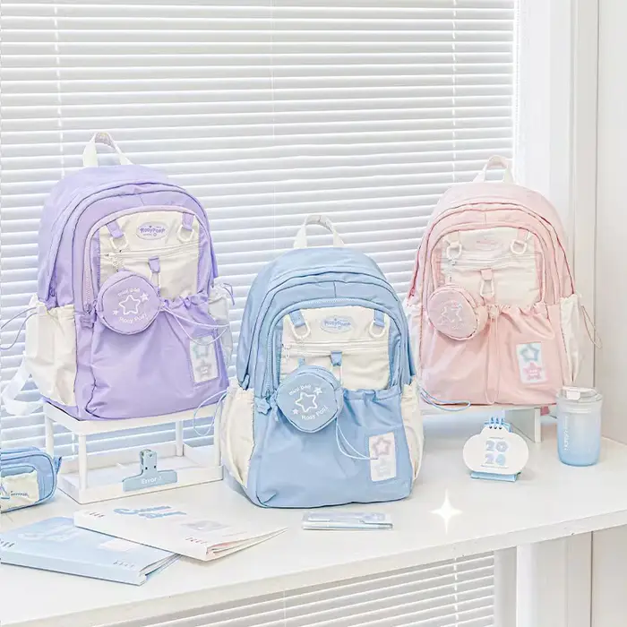 Sac à dos de style crème pour étudiants
