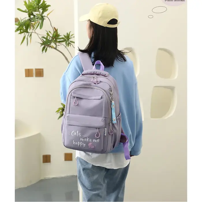Fille sac d'école sac à dos sac à dos pour adolescent femmes enfants femme rose cartable primaire haute sac à dos