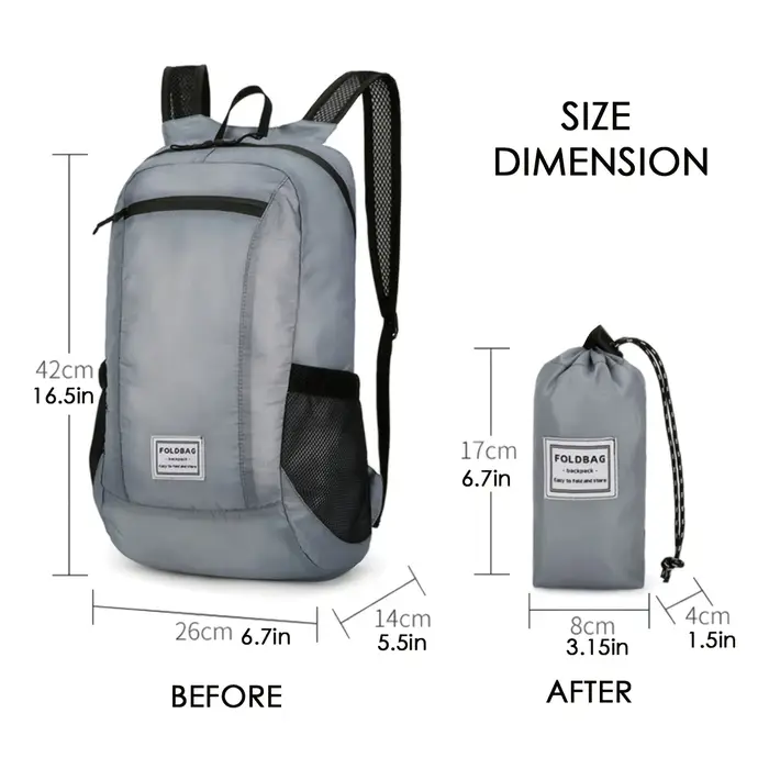 1 sac à dos pliable pour voyage