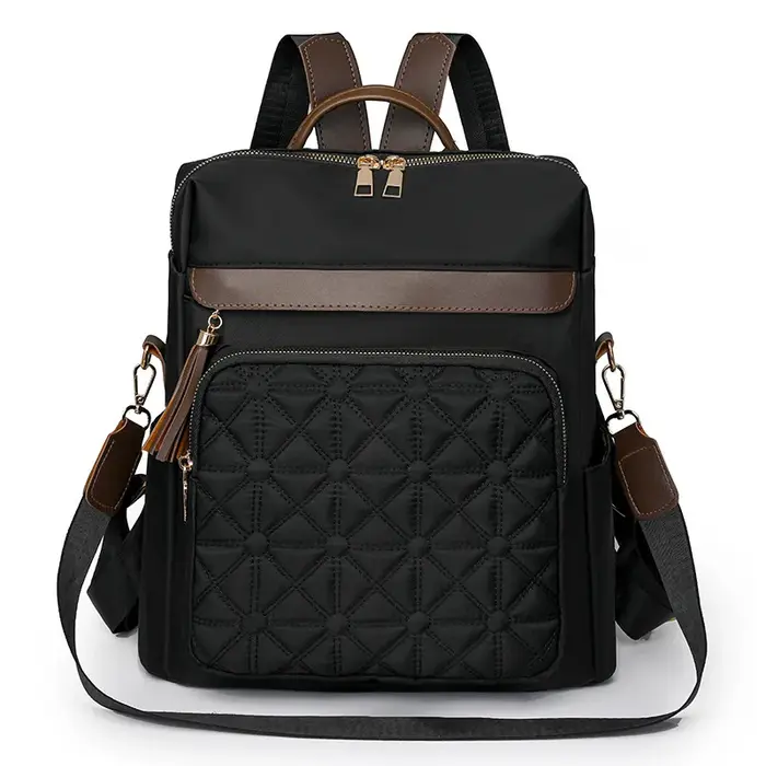 Sac à dos matelassé brodé pour femmes